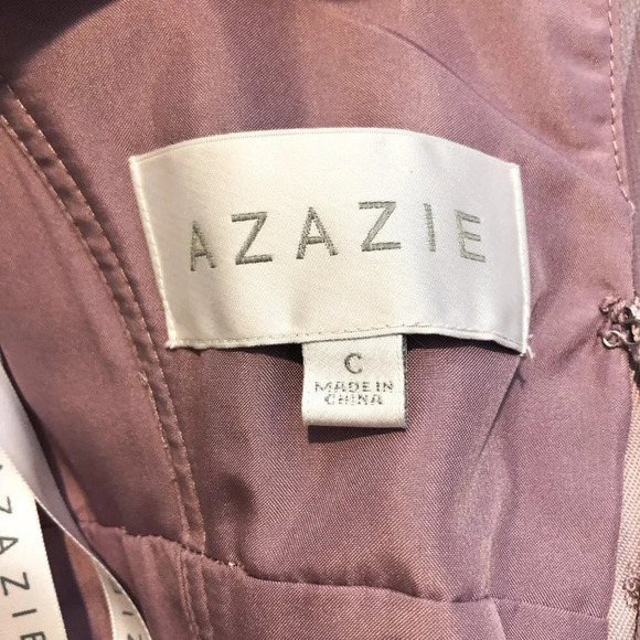 AZAZIE Mauve Chiffon Halter Formal Bridesmaids Maxi Dress C - Picture 9 of 9